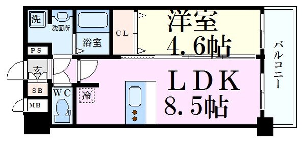 神戸駅 徒歩7分 11階の物件間取画像